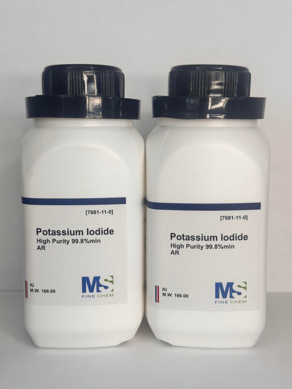 MS Finechem potassium iodide crystals for high-purity research and formulation use.
