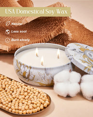 M&SENSE triple-wick candle delivers enhanced scent throw for open living spaces.