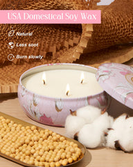 MSENSE Cherry Blossom 12 oz vegan wax candle detail highlight