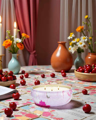 MSENSE Cherry Blossom candle tin pattern adds decorative charm to decor