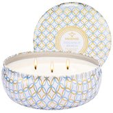 MSENSE Coconut Beach 3-wick candle close-up for stronger scent throw.