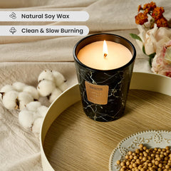 M&SENSE marble-texture jar close-up showcases luxurious home decor appeal