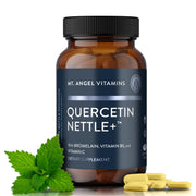 Mt. Angel Vitamins Quercetin Nettle+ bottle front for allergy and sinus support