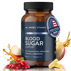 Mt. Angel Vitamins Blood Sugar Support bottle for daily wellness