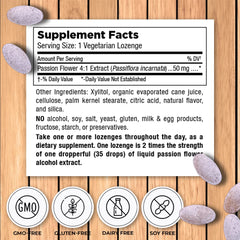 Mt. Angel Vitamins lozenge dissolving on tongue for quick calm.