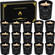 MTLEE 16-pack scented candles gift set with elegant black packaging for gifting