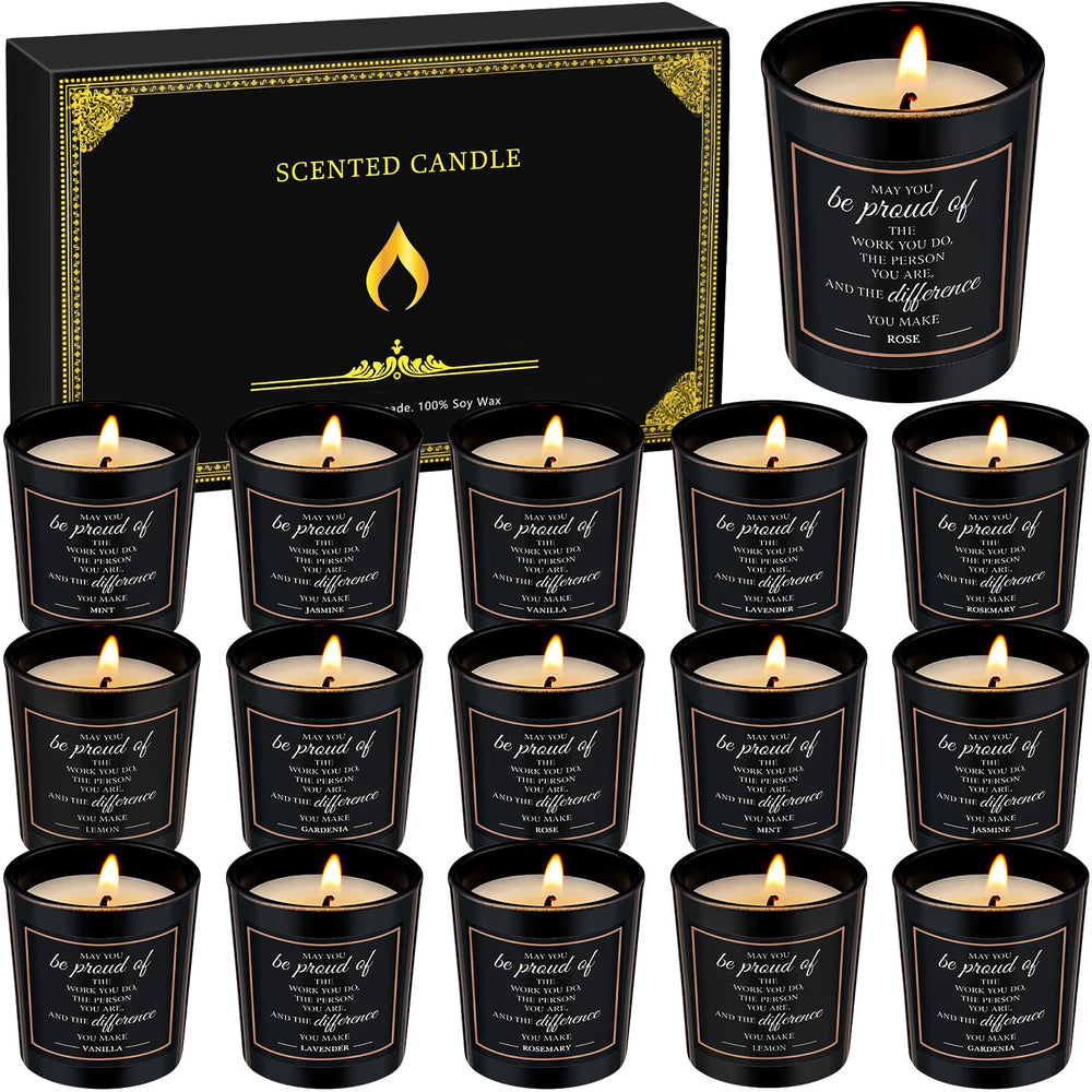 MTLEE 16-pack scented candles gift set in a black box for gifting occasions