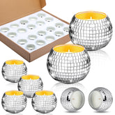 MTLEE disco ball candle 20-pack for festive reflections and ambiance.