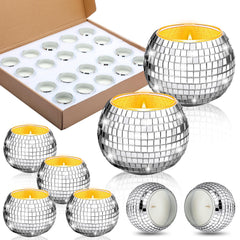 MTLEE disco ball candle 20-pack for festive reflections and ambiance.