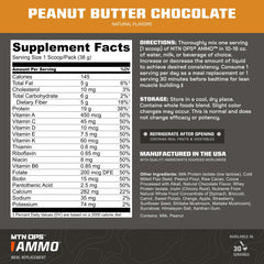MTN OPS Ammo Meal Shake in a glass with froth, showcasing tasty gluten-free option.