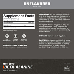 MTN OPS Beta Alanine powder dissolving in water for quick pre-workout mix