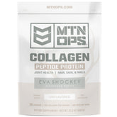 MTN OPS Collagen Peptide bottle highlights daily beauty and joint support.