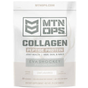 MTN OPS Collagen Peptide bottle highlights daily beauty and joint support.