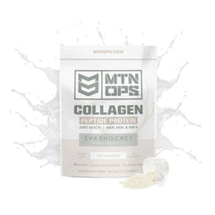 MTN OPS Collagen Peptide scoop shows convenient 20 g serving.
