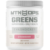 MTN OPS Eva Shockey Signature Super Greens Strawberry tub designed for daily nutrition.