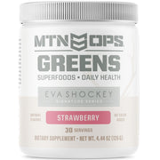 MTN OPS Eva Shockey Signature Super Greens Strawberry tub designed for daily nutrition.