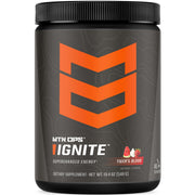 MTN OPS Ignite Tiger's Blood powder tub showing bold flavor and energy