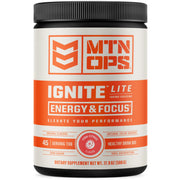 MTN OPS Ignite Lite pink citrus tub for gluten free energy boost