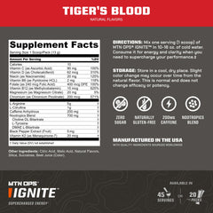 MTN OPS Ignite Trail Packs L-Arginine and L-Citrulline support during activity.
