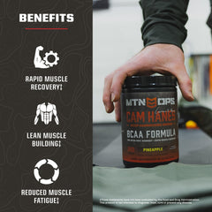 Keep Hammering BCAA 2:1:1 formula label close-up
