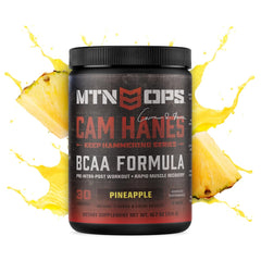 MTN OPS Keep Hammering BCAA pineapple serving scoop for single-serve convenience