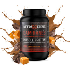 MTN OPS Keep Hammering whey scoop ready for a quick protein shake