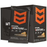 MTN OPS Venture Bar Peanut Butter Crunch front view, ideal for on-the-go energy during hikes.