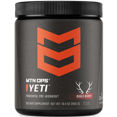 MTN OPS Yeti en lata de 30 porciones para energía sostenida durante entreno.