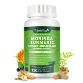 Mulittea Moringa capsules bottle front for daily vegan wellness.