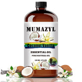 MUMAZYL Coconut Vanilla oil in an 8oz bottle, ideal for diffusers and aroma ambiance.