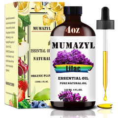 MUMAZYL Lilac Oil bottle in amber glass for long-lasting fragrance.