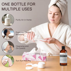 MUNUSNA lemongrass oil bottle shown beside outdoor setup for fresh ambience