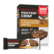 Musashi Protein Crisp Bar vanilla caramel high-protein post-workout snack