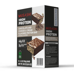 MUSASHI whey protein isolate closeup nutrition label, high-quality ingredients.