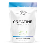 Muscle Feast Creapure bottle shows premium creatine for reliable workouts