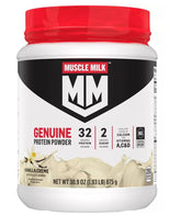 Muscle Milk Lean Muscle Vanilla Creme tub offers creamy protein for post-workout fueling.