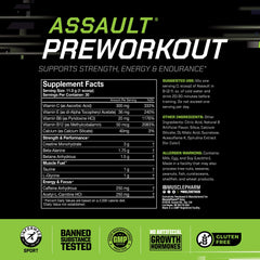 MusclePharm Assault blue raspberry powder mixing in water