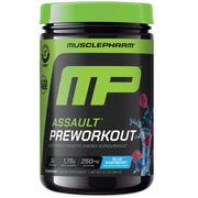 MusclePharm Assault blue raspberry tub ready to fuel pre-workout energy
