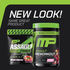 MusclePharm Assault Hwachae Melon glass offering a refreshing pre-workout flavor.