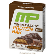 MusclePharm Combat Ready Bar Chocolate Peanut Butter Cup packaging shown for on-the-go fueling.