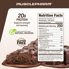 Texture close-up shows chewy and crispy layers of the chocolate cake bar.