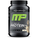 MusclePharm Pro Series Protein+ bottle highlighting premium protein for muscle growth