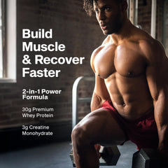 Muscletech Nitro-Tech whey strawberry shaker facilitates quick mixes during workouts