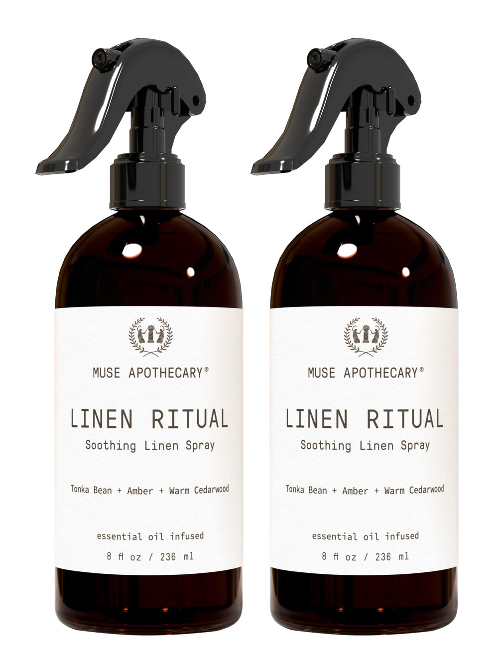 Muse Apothecary Linen Ritual bottle ready to mist calming aromatherapy on linens
