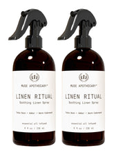 Muse Apothecary Linen Ritual bottle ready to mist calming aromatherapy on linens