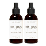 Muse Apothecary Room Ritual bottle front with calming aloe-eucalyptus-lavender scent