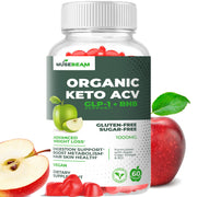 MuseBeam Keto ACV Gummies bottle showing gluten-free and sugar-free features for daily use