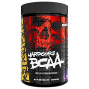 Mutant Hardcore BCAA bottle on display for hydration minded training.