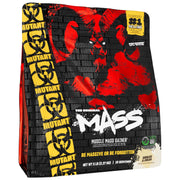 Mutant Mass cookies-cream tub front promoting easy mass gain