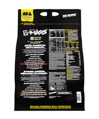 Mutant Mass weight gainer ingredients-spoon shot highlights protein and carbs for bulking.